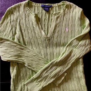 NWOT Green Polo By Ralph Lauren Sweater